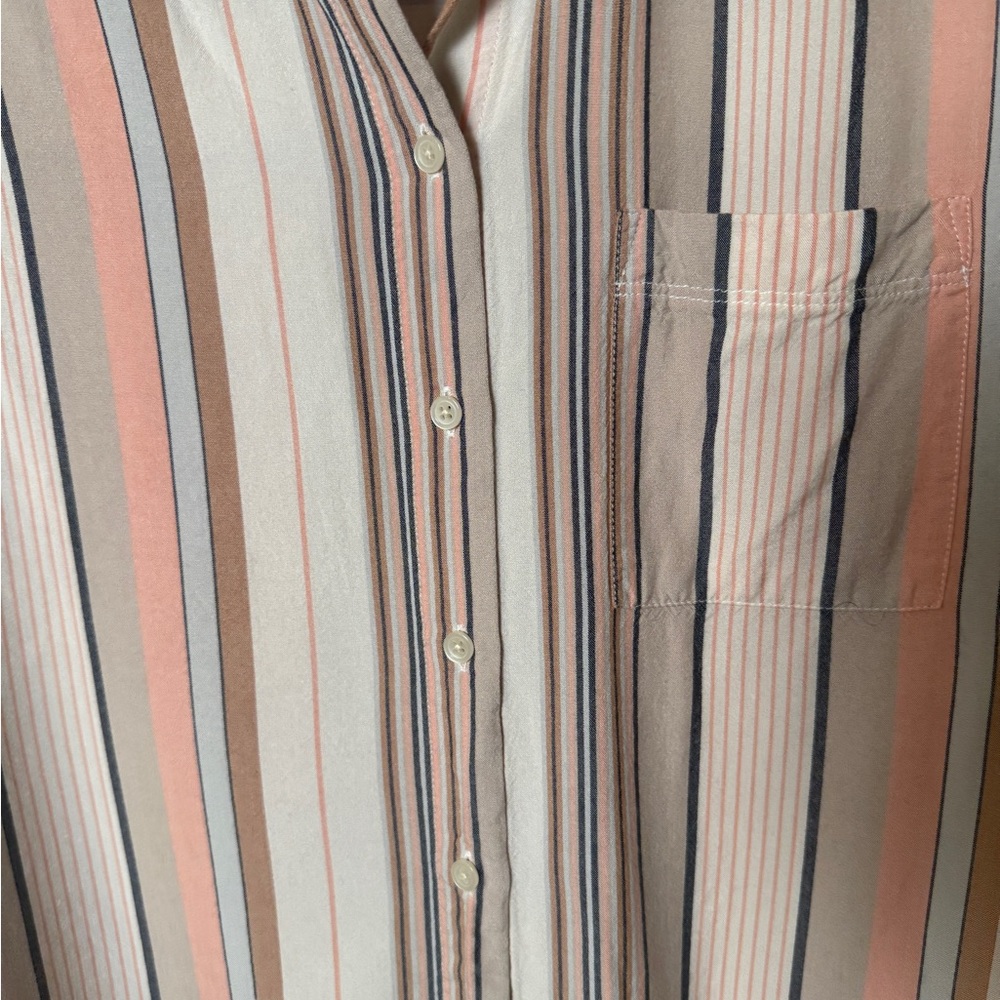 🍁 Madewell Multicolor Striped Shirt - Picture 2 of 3